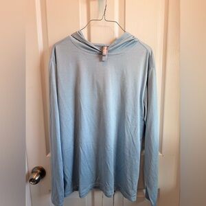Ouray Light Blue Hooded Long Sleeve Pullover